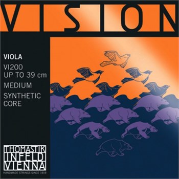 VI200 Vision Комплект струн для альта размером 4/4, среднее натяжение, Thomastik VI200 - фото 15072