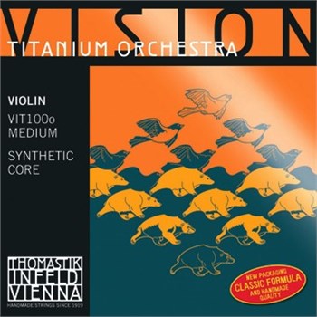 VIT100o Vision Titanium Orchestra Комплект струн для скрипки, среднее натяжение, Thomastik VIT100o - фото 15082