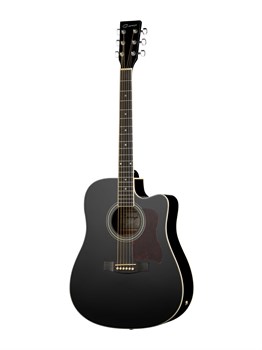 F641EQ-BK Электро-акустическая гитара, с вырезом, черная, Caraya F641EQ-BK - фото 17573