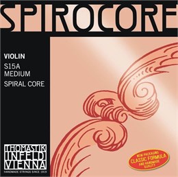 S15A Spirocore Комплект струн для скрипки размером 4/4, среднее натяжение, Thomastik S15A