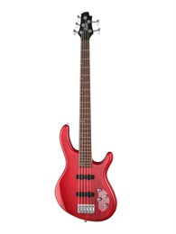Action-Bass-V-Plus-WBAG-TR Action Series Бас-гитара 5-струнная, красная, с чехлом, Cort Action-Bass-V-Plus-WBAG-T