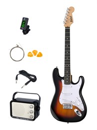 BST-KIT-SB Электрогитара с комбоусилителем и аксессуарами, Belcat BST-KIT-SB