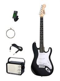 BST-KIT-BK Электрогитара с комбоусилителем и аксессуарами, черная, Belcat BST-KIT-BK