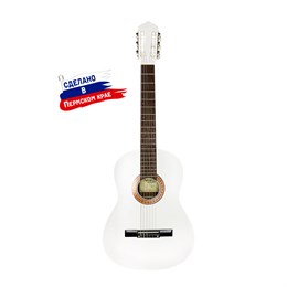 K-White Гитара классическая, белая, Кунгурская Акустика K-White
