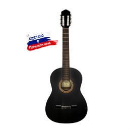 K-Black Гитара классическая, черная, Кунгурская Акустика K-Black