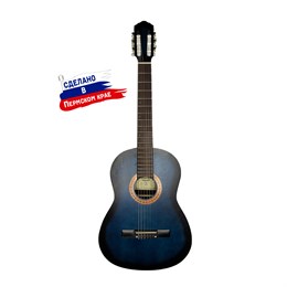 K-Blue Гитара классическая, синяя, Кунгурская Акустика K-Blue