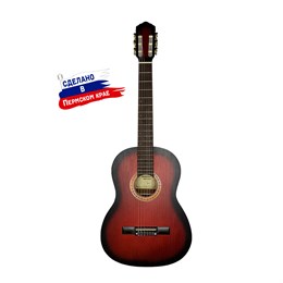 K-Red Гитара классическая, красная, Кунгурская Акустика K-Red