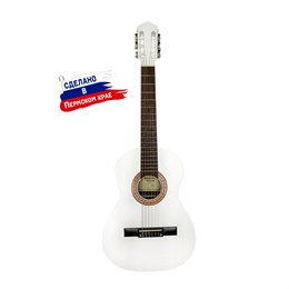K-White-3/4 Гитара классическая 3/4, белая, Кунгурская Акустика K-White-3/4