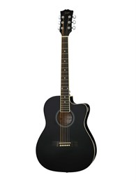 GA-H10-38-BK Акустическая гитара, с вырезом, черная, Smiger GA-H10-38-BK