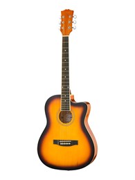 GA-H10-38-SB Акустическая гитара, с вырезом, санберст, Smiger GA-H10-38-SB