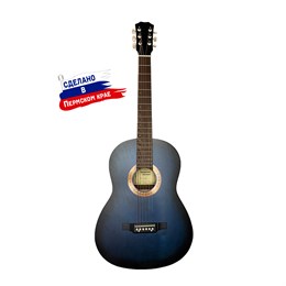 F-Blue Гитара акустическая, синяя, Кунгурская Акустика F-Blue