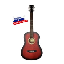 F-Red Гитара акустическая, красная, Кунгурская Акустика F-Red