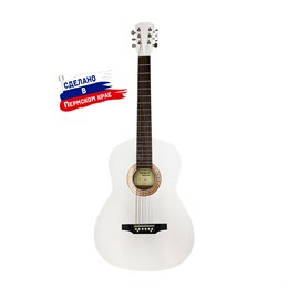 F-White Гитара акустическая, белая, Кунгурская Акустика F-White