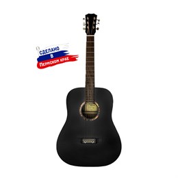 D-Black Гитара акустическая, черная, Кунгурская Акустика D-Black