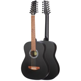 ML-F3-BK-12Str Акустическая гитара 12-струнная, черная, MiLena-Music ML-F3-BK-12Str