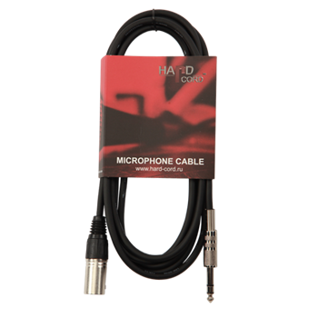 HardCord MCS-30 микрофонный кабель XLR(M)-Jack mono 6,3mm  3m MCS-30 - фото 1457