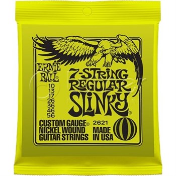 Комплект cтрун для 7-струнной электрогитары, никель, 10-56, Ernie Ball P02621 Regular Slinky P02621 - фото 1804