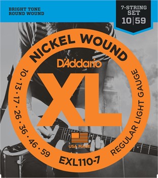 D`ADDARIO EXL110-7 NICKEL WOUND  REGULAR LIGHT Струны для 7-струнной электрогитары EXL110-7 - фото 2333