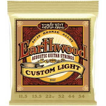 ERNIE BALL 2007 Earthwood 80/20 Bronze Custom Light 11.5-54 - Струны для акустической гитары P02007 - фото 3604