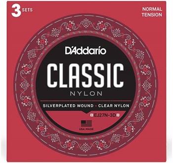 D'ADDARIO EJ27 N-3D - Струны для классической гитары EJ27N-3D - фото 4526