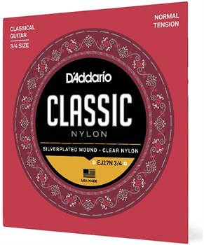 D'ADDARIO EJ27 N 3/4 - Струны для классической гитары EJ27N 3/4 - фото 4557