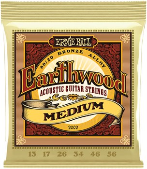 ERNIE BALL 2002 Earthwood 80/20 Bronze Medium 13-56 - Струны для акустической гитары P02002 - фото 4623