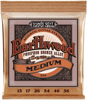 ERNIE BALL 2144 Earthwood Phosphor Bronze Medium 13-56 - Струны для акустической гитары P02144 - фото 4637