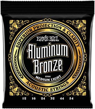 ERNIE BALL 2566 Aluminum Bronze Medium Light 12-54 - Струны для акустической гитары P02566 - фото 4649