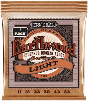 ERNIE BALL 3548 Earthwood Phosphor Bronze Light 1 Pack 11-52 - Струны для акустической гитары P03548-1 - фото 4663