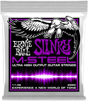 ERNIE BALL 2920 M-Steel Slinky Power 11-48 - Струны для электрогитары P02920 - фото 4740