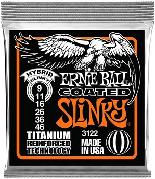 ERNIE BALL 3122 RPS Coated Titanium Slinky Hybrid 9-46 - Струны для электрогитары P03122 - фото 4747