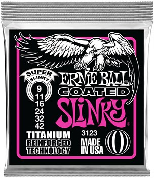 ERNIE BALL 3123 RPS Coated Titanium Slinky Super 9-42 - Струны для электрогитары P03123 - фото 4748