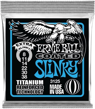 ERNIE BALL 3125 RPS Coated Titanium Slinky Extra 8-38 - Струны для электрогитары P03125 - фото 4749