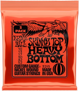 ERNIE BALL 3215 Nickel Wound Slinky Skinny Top Heavy Bottom 3 Pack 10-52 - Струны для электрогитары P03215 - фото 4754