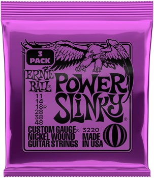 ERNIE BALL 3220 Nickel Wound Slinky Power 3 Pack 11-48 - Струны для электрогитары P03220 - фото 4755