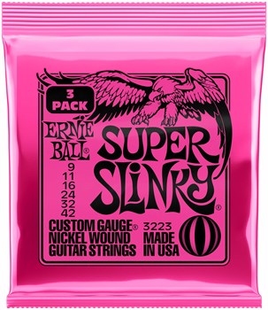 ERNIE BALL 3223 Nickel Wound Slinky Super 3 Pack 9-42 - Струны для электрогитары P03223 - фото 4758