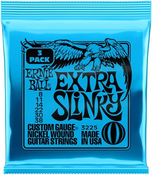 ERNIE BALL 3225 Nickel Slinky Extra 3 Pack 8-38 - Струны для электрогитары P03225 - фото 4760