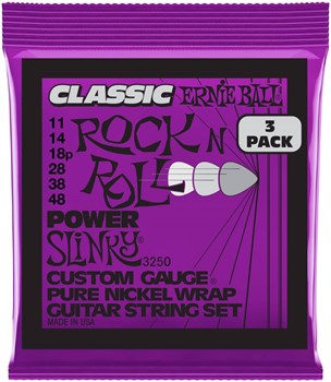 ERNIE BALL 3250 Pure Classic RnR Slinky Power 3 Pack 11-48 - Струны для электрогитары P03250 - фото 4764