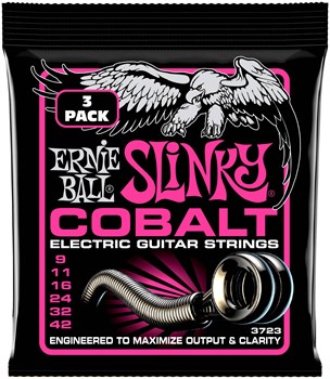 ERNIE BALL 3723 Cobalt Slinky Super 3 Pack 9-42 - Струны для электрогитары P03723 - фото 4772