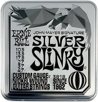 ERNIE BALL 3818 John Mayer Silver Slinky Nickel Wound 10.5-47 (pack 3) - Струны для электрогитары P03818 - фото 4774