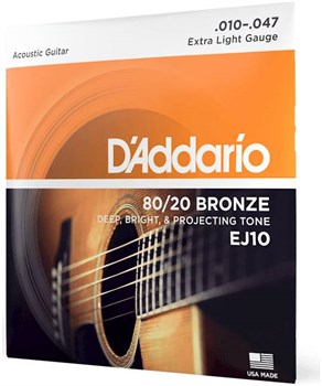 D'ADDARIO EJ10 - Струны для акустической гитары EJ10-1 - фото 7907