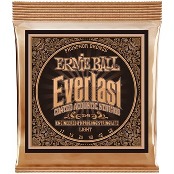 ERNIE BALL 2548 Everlast Coated Phosphor Bronze Light 11-52 - Струны для акустической гитары P02548 - фото 989