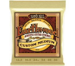 ERNIE BALL 2005 Earthwood 80/20 Bronze Custom Medium 12.5-56 - Струны для акустической гитары Эрни Болл 2005