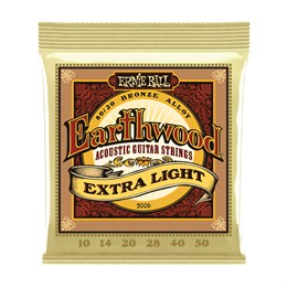 ERNIE BALL 2006 Earthwood 80/20 Bronze Extra Light 10-50 - Струны для акустической гитары P02006