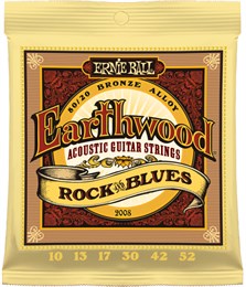 ERNIE BALL 2008 Earthwood 80/20 Bronze Rock&Blues 10-52 - Струны для акустической гитары P02008