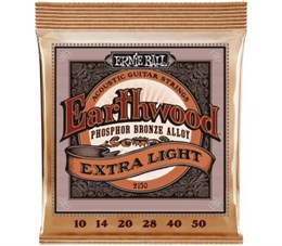 ERNIE BALL 2150 Earthwood Phosphor Bronze Extra Light 10-50 - Струны для акустической гитары P02150