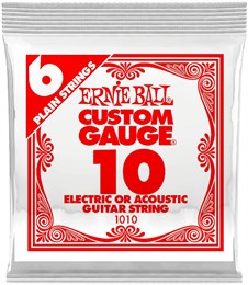 ERNIE BALL 1010 Plain Steel .010 - Струна одиночная для акустической и электрогитары Эрни Болл P01010