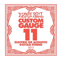 ERNIE BALL 1011 Plain Steel .011 - Струна одиночная для акустической и электрогитары Эрни Болл P01011