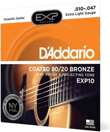 D'ADDARIO EXP10 - Струны для акустической гитары EXP10