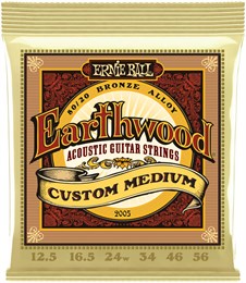 ERNIE BALL 2005 Earthwood 80/20 Bronze Custom Medium 12.5-56 - Струны для акустической гитары P02005